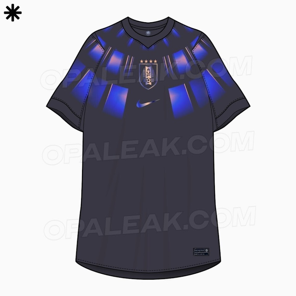 球衣的首款, om, 向乌拉圭传